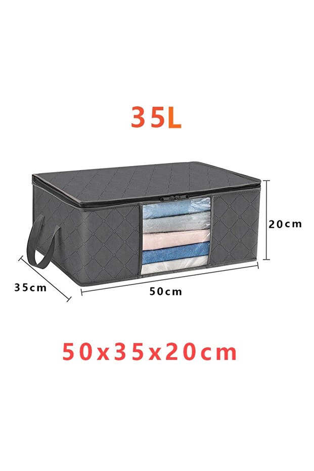 L 1pcs 35L 1/3/6PCS Foldable Clothes Storage Bag Large Capacity Blanket Storage Bag Storage Containe