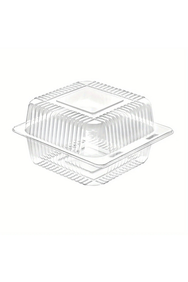 Transparent 50PCS Transparent Plastic Cake Box Dessert Bread Fruit Salad Birthday Wedding Party Rest