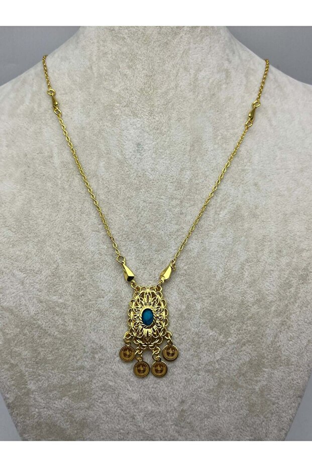 26_22Ks01 - Şehrazat Gold Plated Necklace
