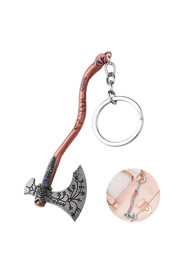 1 Pcs Keychain with Axe Shape Pendant Lightweight Key Purse Handbag with Axe Charms for Holidays Bir