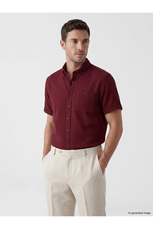 Regular Fit Poplin Men's Shirt (S6)