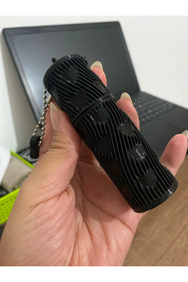 Heart Pattern Lipstick and Lip Moisturizer Keychain Holder Carrier Case