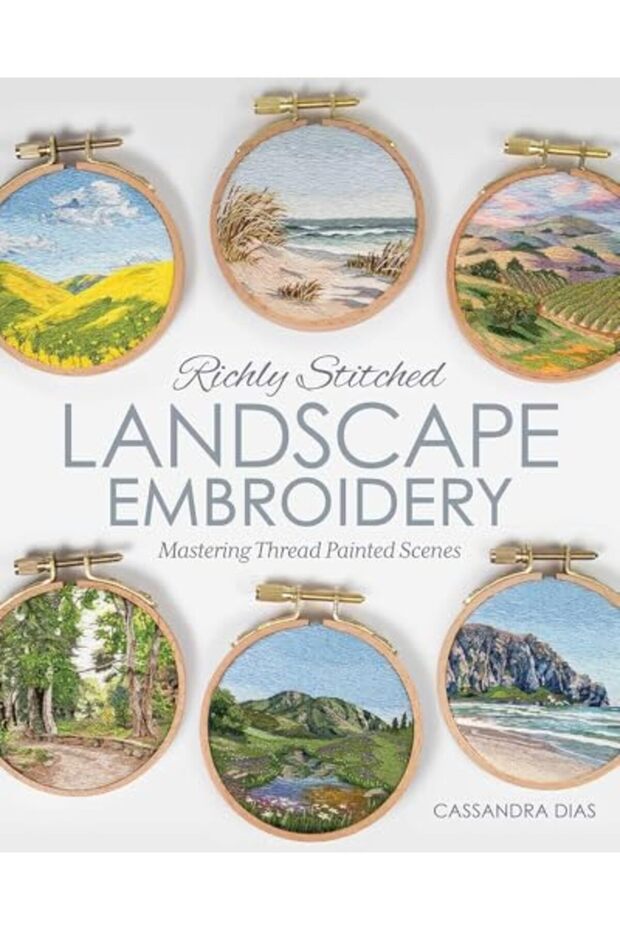Richly Stitched Landscape Embroidery