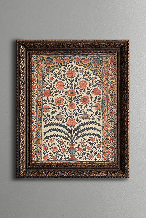 Flower Pattern - Vintage Patterned Painting - Thick Model
