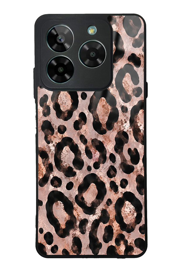 Gm Era 50 Rose Gold Leopard Design Glossy Phone Case