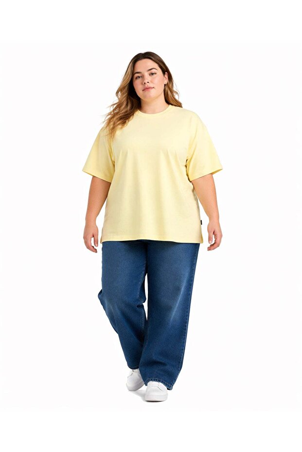 Women's Basic Oversize Large Size Short Sleeve T-Shirt