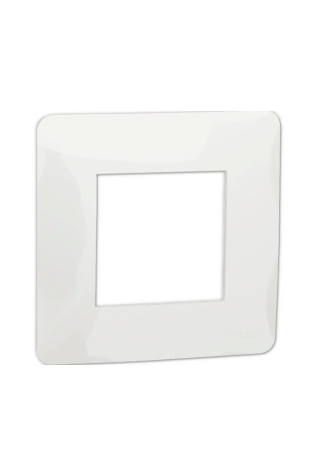 Schneider unica 2 module device frame, white