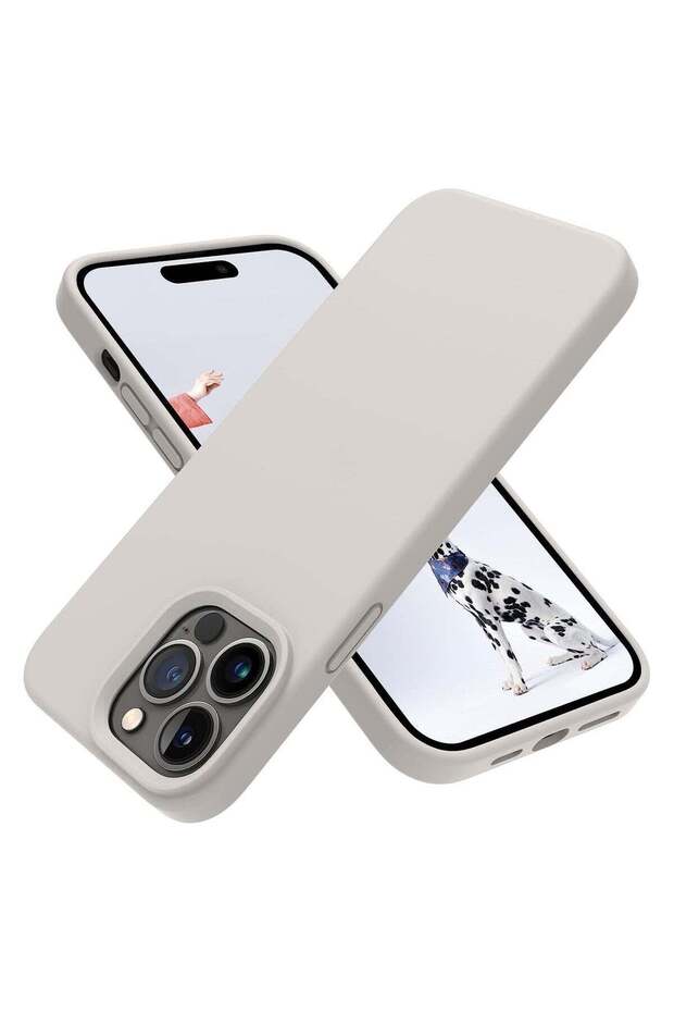 Designed for iPhone 14 Pro Max Case, Silicone Shockproof Slim Thin Phone Case for iPhone 14 Pro Max 6.7 inch (Stone)