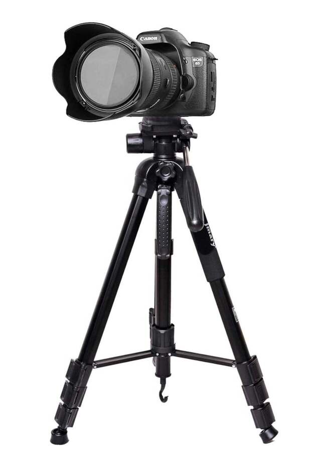 KP-2264 Professional Aluminium Tripod Monopod for All DSLR Cameras (Black)