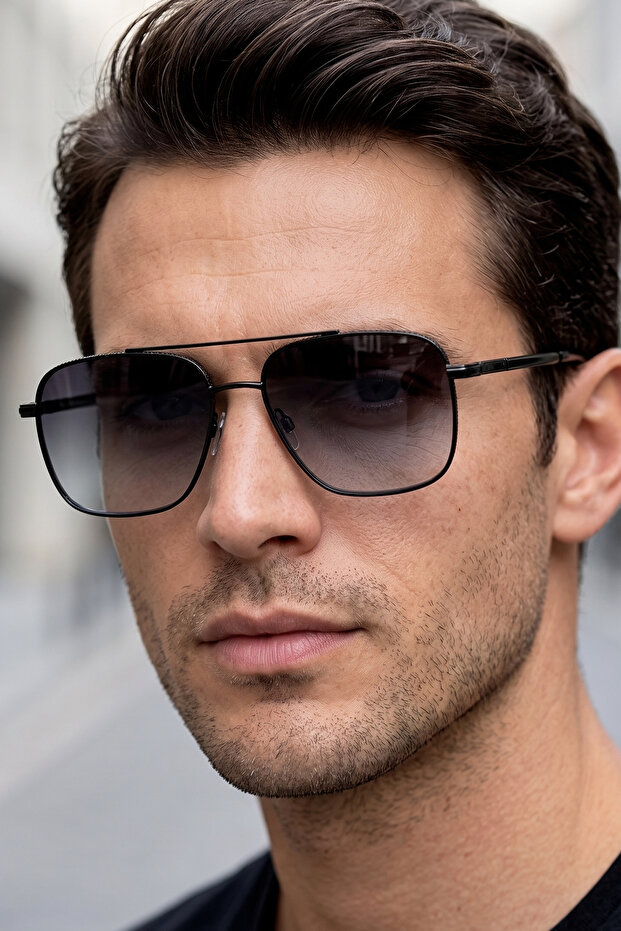 Polarized - Uv400 Protection Metal Frame Black Color Original Men's Sunglasses 59 Ekartman Dkgg83C3