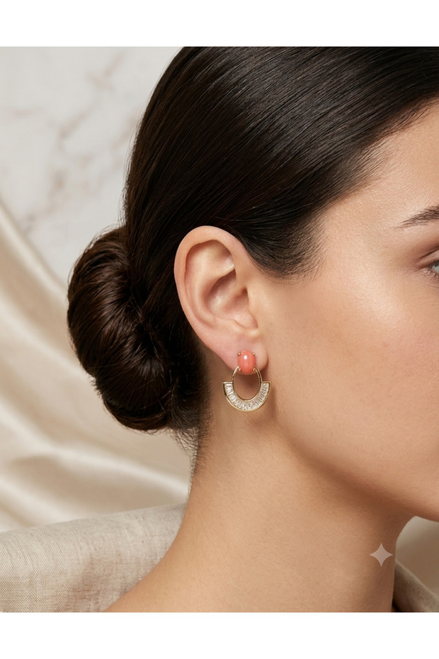 Premium Geometric Stone Women's Earrings