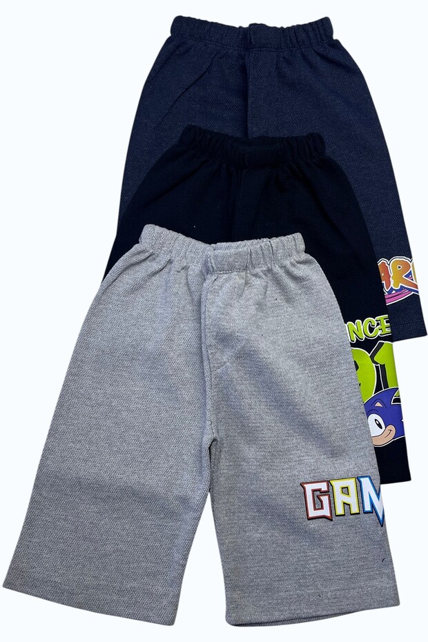 Children's Boys Capri Sweatpants Printed Set of 3