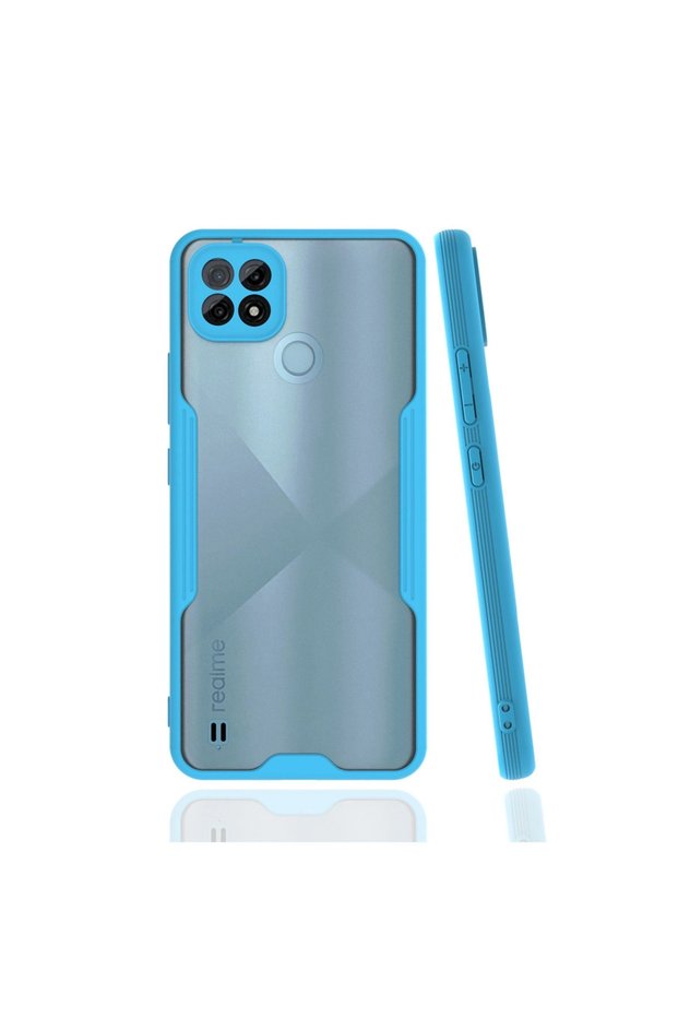 جراب Realme C21 سيليكون بلاتينيوم - أزرق
