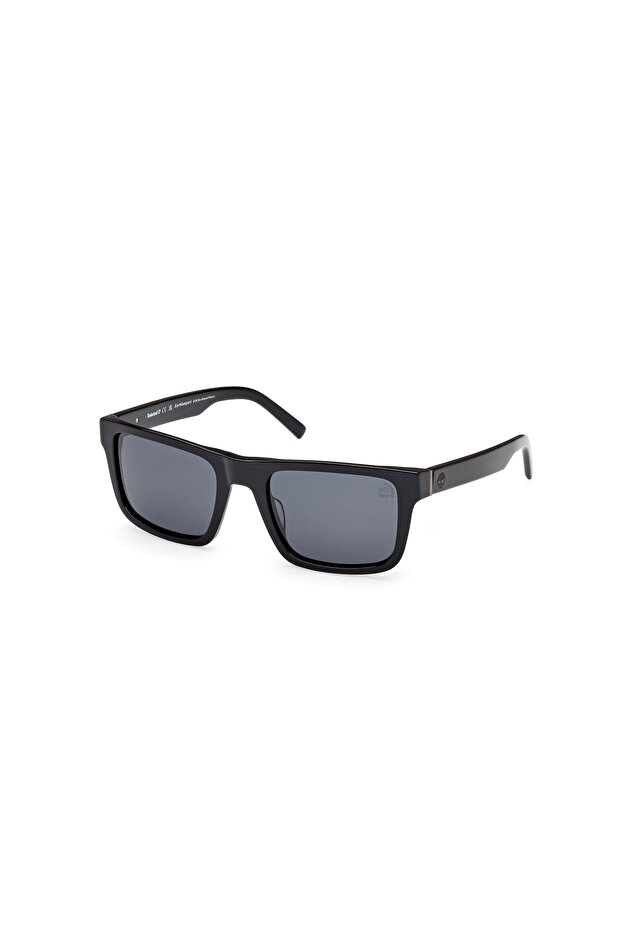 Shiny Black Polarized Acetate Male Sunglasses