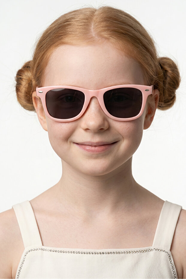 Fimi Light Pink Black Girls' Sunglasses