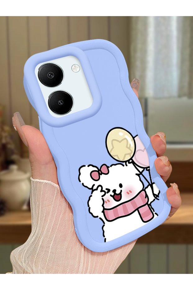 Vivo Y27S Compatible Case Camera Protector Blue Silicone Couple Phone Case Cat Pattern