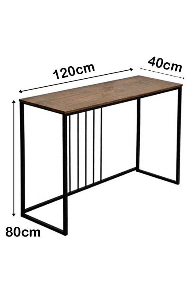 طاولة كونسول مستطيلة بإطار معدني 120x40x80 سم - 4