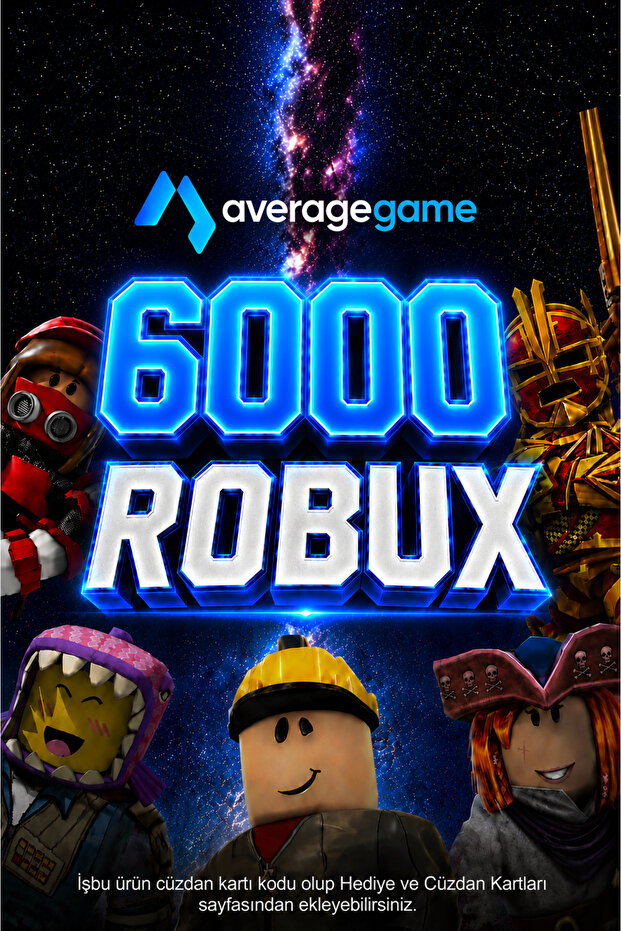 60 USD Robux Cüzdan Kodu - 6000 Robux