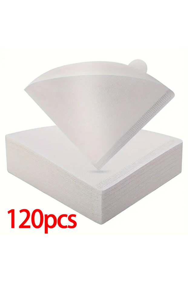 120pcs 40/120 PCS V-shaped Coffee Filter Paper Coffee Cup Filter Paper 1-4 Pieces of Hand Brewed Cof