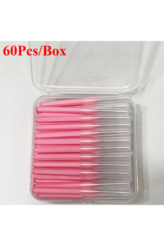 0.6 mm Pink 60pcs 30/60/120Pcs Interdental Brushes Health Care Tooth Escova Interdental Cleaners Ort