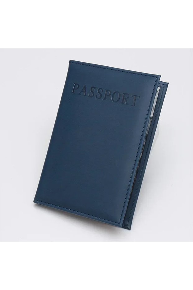 Dark Blue 1 PC Fashion New PU Women Passport Holder Case Couple Models Girls Travel Passport Cover U