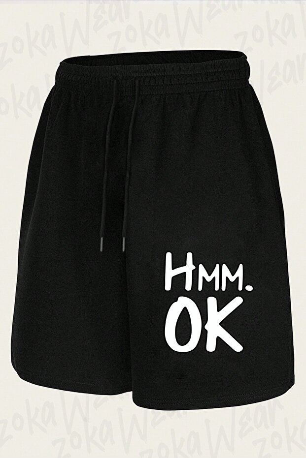 Unisex Hmm Ok Design Printed Shorts