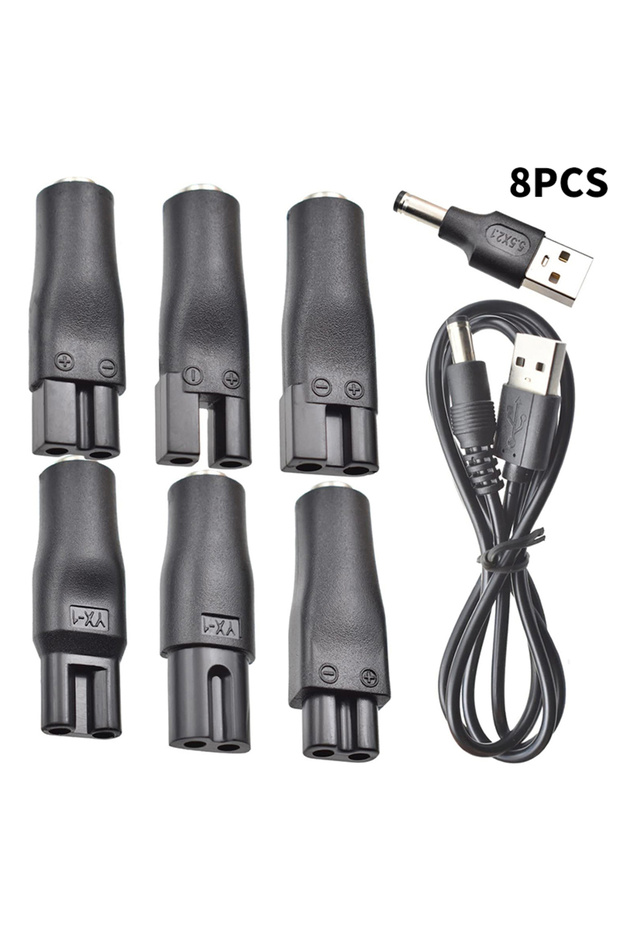 شاحن بديل A3 8 PCS بقوة 5 فولت، كابل محول USB، محول تيار مستمر عالمي لجميع أنواع الأجهزة الإلكترونية
