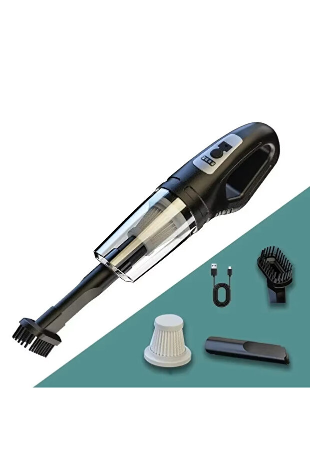 Black Car Multifunctional Vacuum Cleaner Handheld Powerful Suction Rechargeable Car and Home Small C