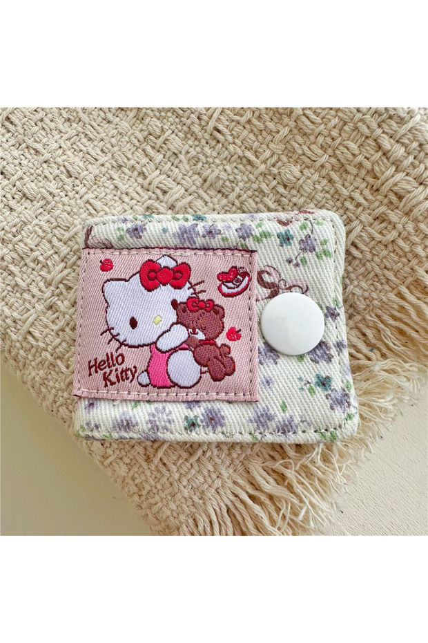 Bandai 1 Anime Hello Kitty Fabric Data Cable Storage Clip KT Cat Charger Cord Storage Holder Data Li