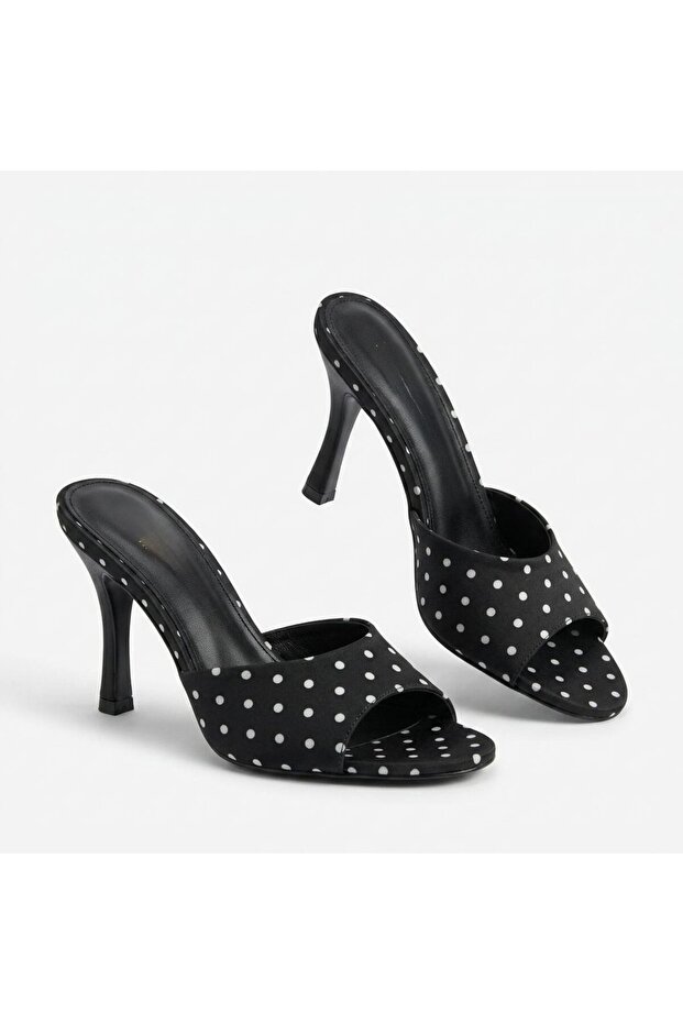 Serrace Polka Dot Stylish Heeled Women's Slippers