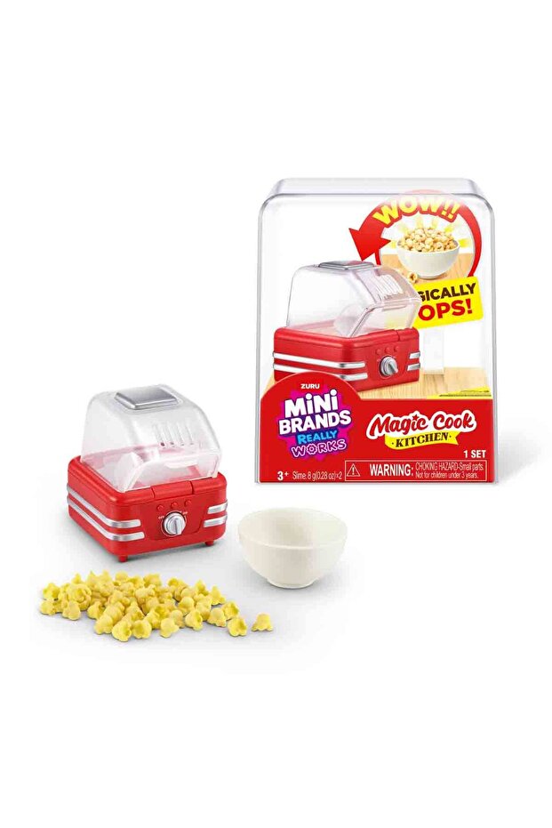 Magic Cook Kitchen Popcorn Maker Mini Kitchen Set Working Miniature Toy 3+