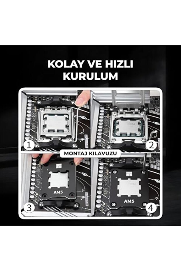 مجموعة تركيب مقبس AMD AM5 من متجر ysf، تتضمن معجون حراري TF7، أسود ASF AM5 188675