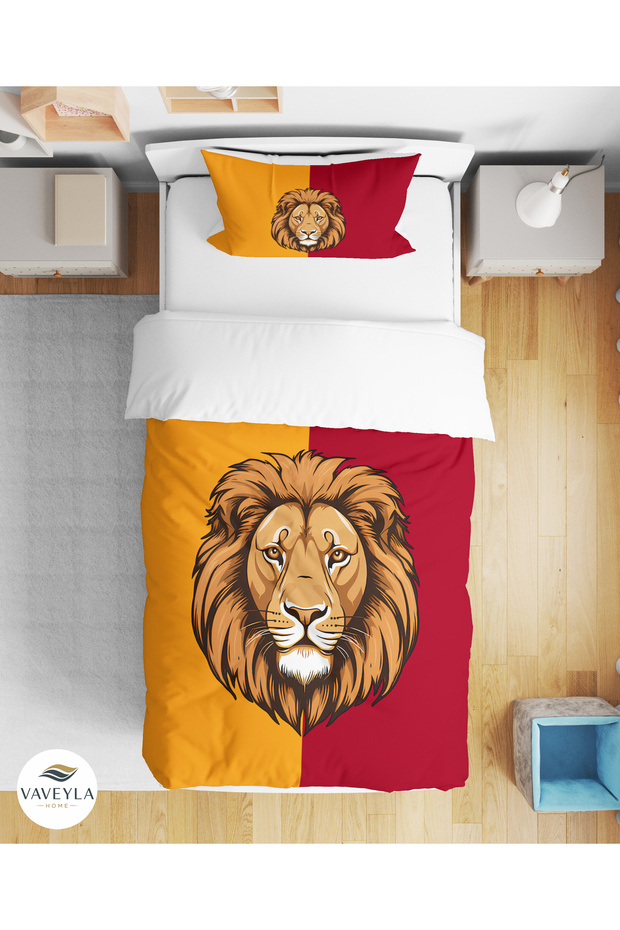The Lion King Colorful Patterned 3D Digital Printed Single Youth Boy's Duvet Cover Without Sheets
