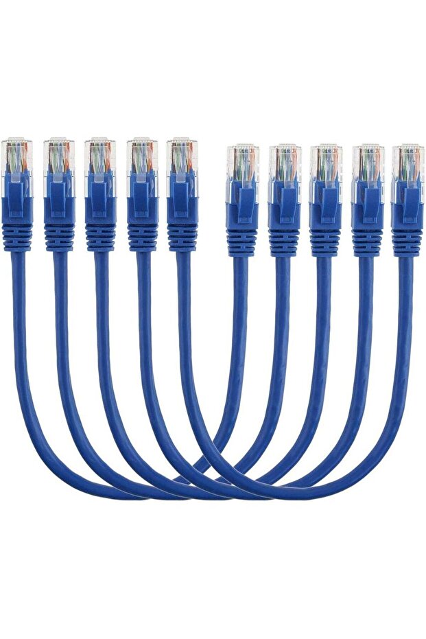 10-Pack Cat6 Cable 0.3 Metre BLUE
