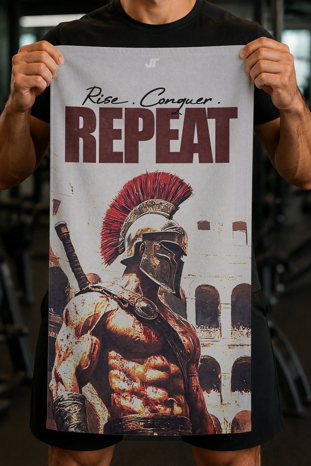 Rise Conquer 45X90 Sports Towel | Digital Printed Cotton Premium Quality Fitness Towel