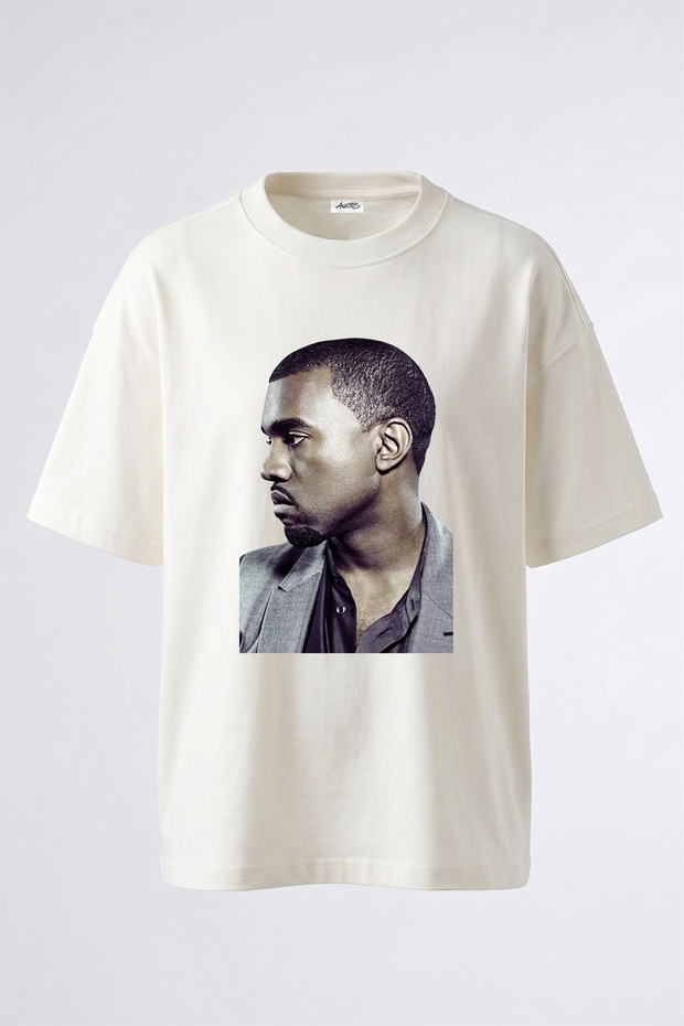 Kanye West_53 Design Printed Unisex Oversize White Tshirt