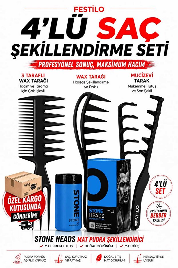 4'lü Profesyonel Saç Şekillendirme Seti