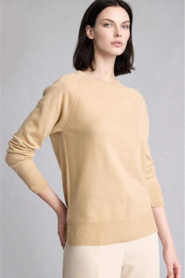 Ultra Soft Relax Fit Crew Neck Basic Sweater I6913Az26Wn