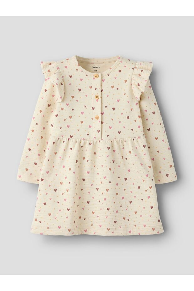 Rochie imprimată cu mâneci lungi