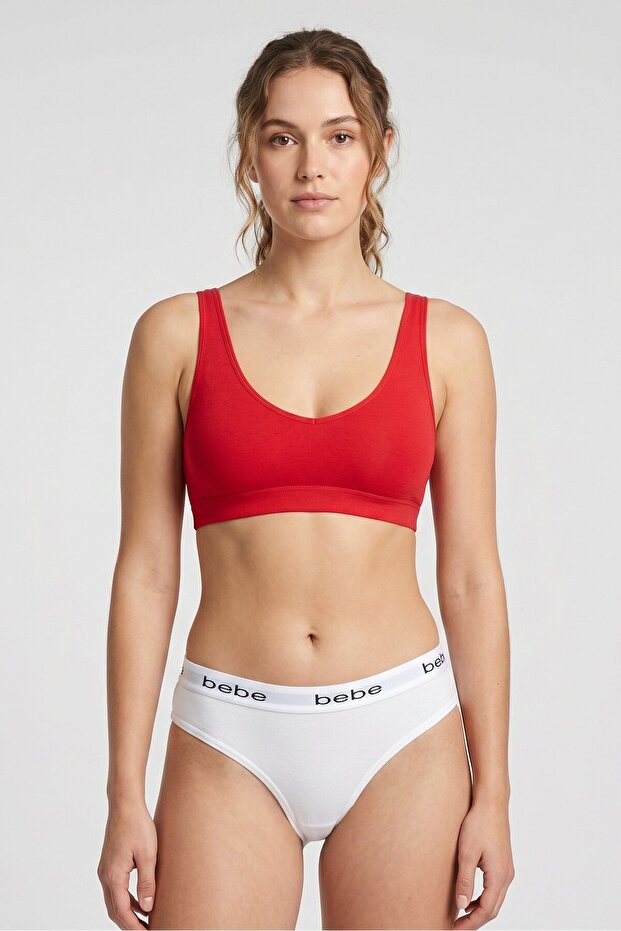 Women 3Pcs Brand Logo Bikini Panties, White