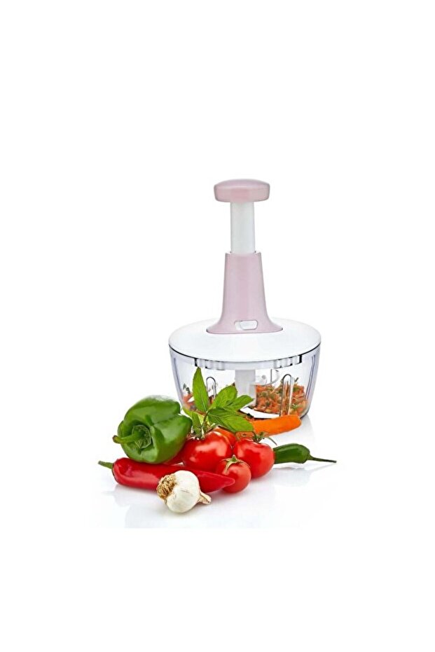 Practical Top-Press Rondo Chopper, 3 Blades, Easy to Use