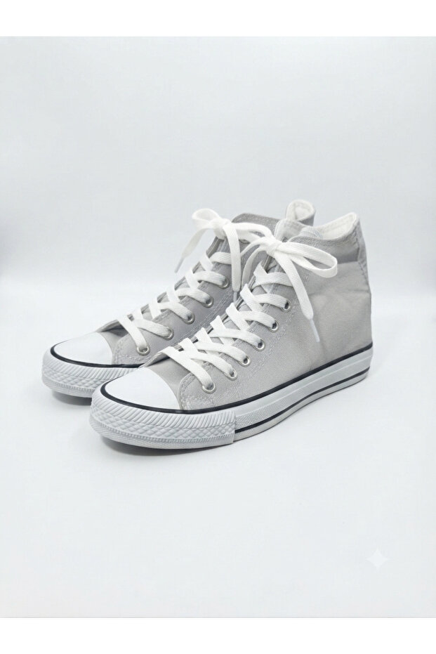 Light Gray Unisex Model Comfortable Linen Ankle Sneaker Convers Casual Sports Shoes