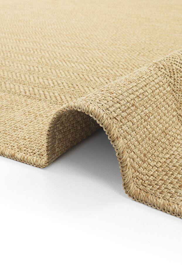 Delhi Beige Sisal Rug Jute Look Straw Rug Thin Decorative Living Room Balcony Kitchen Rug