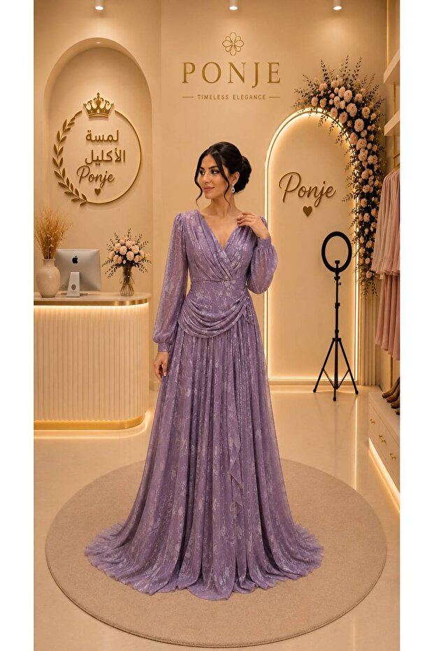 فستان سهرة الفاخر يجسد الأناقة