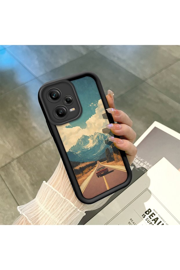 Redmi Note 12 Pro 5g Compatible Black Silicone Case with Shockproof Camera Protection