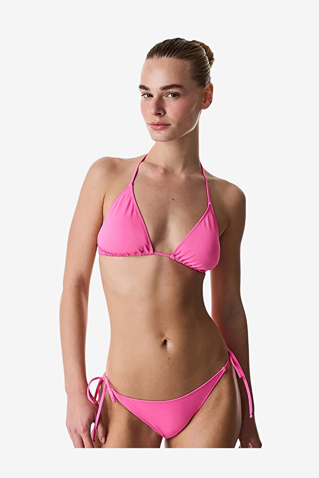 Women Triangle Pink Bikini Top