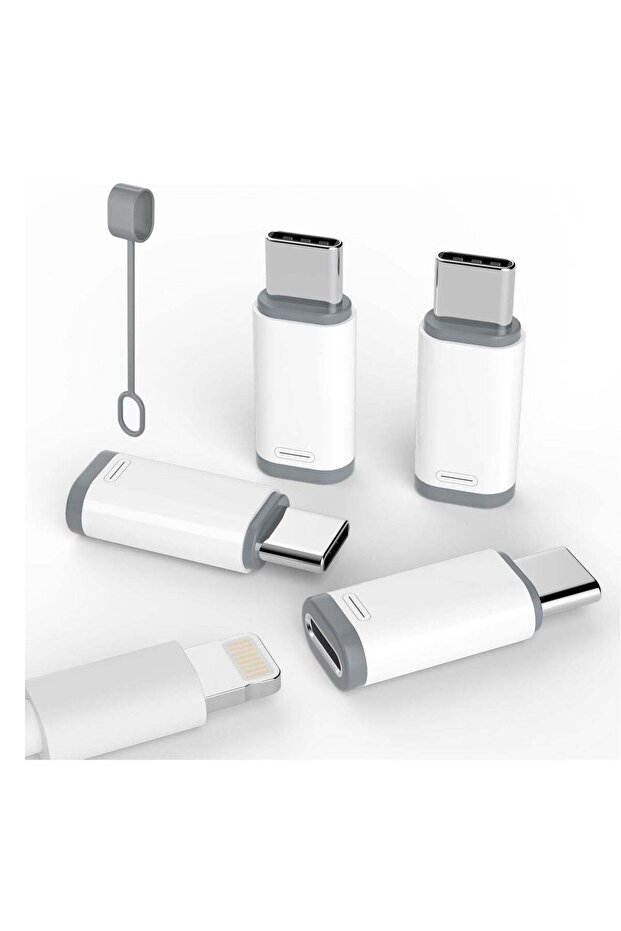 4 قطع محول USB C إلى Lightning، موصل للشحن السريع ونقل البيانات، متوافق مع أحدث جيل من الهواتف المحمولة والأجهزة اللوحية وأجهزة الألعاب