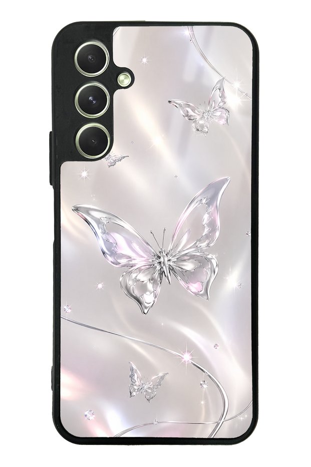Samsung A54 Crystal Whisper Butterfly Design Glossy Phone Case