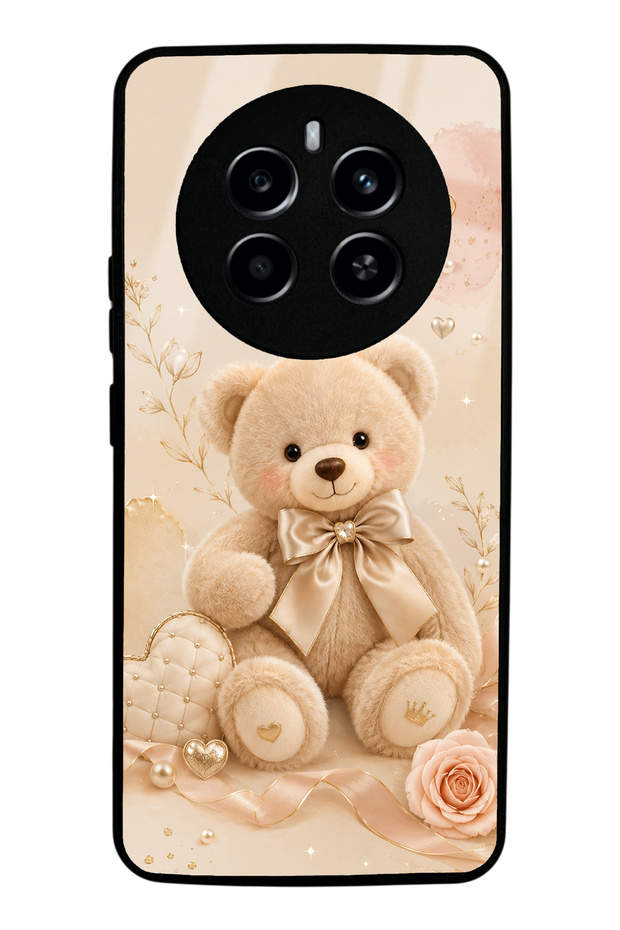 Realme 12 Pearl Teddy Design Glossy Phone Case