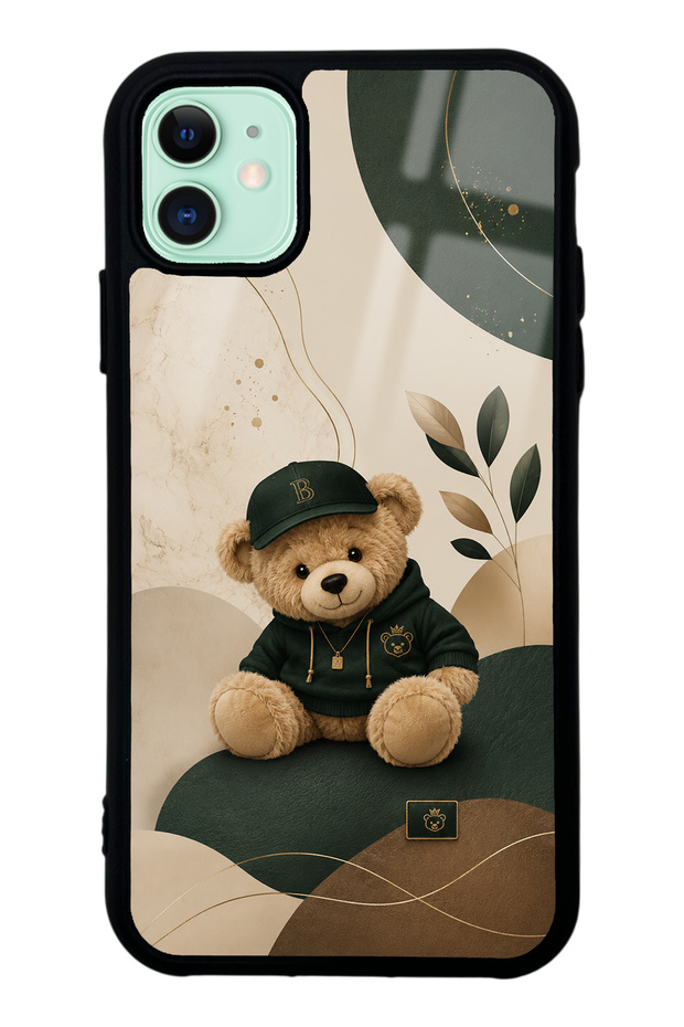 iPhone 11 Forest Teddy Design Glossy Phone Case